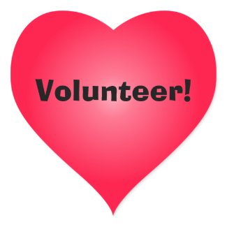 Volunteer: Share Your Heart sticker