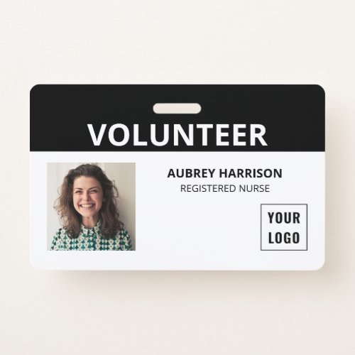 Volunteer Simple Photo ID Badge