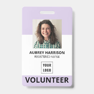 Volunteer Simple Photo ID Badge