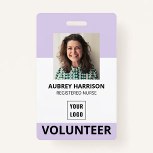 Volunteer Simple Photo ID Badge