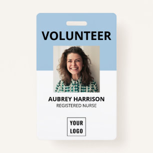 Volunteer Simple Photo ID Badge