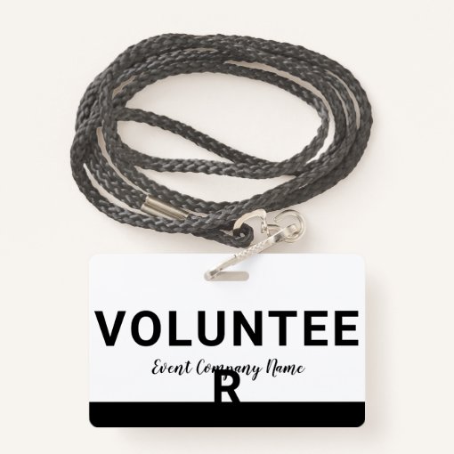 Volunteer Staff Badge Zazzle