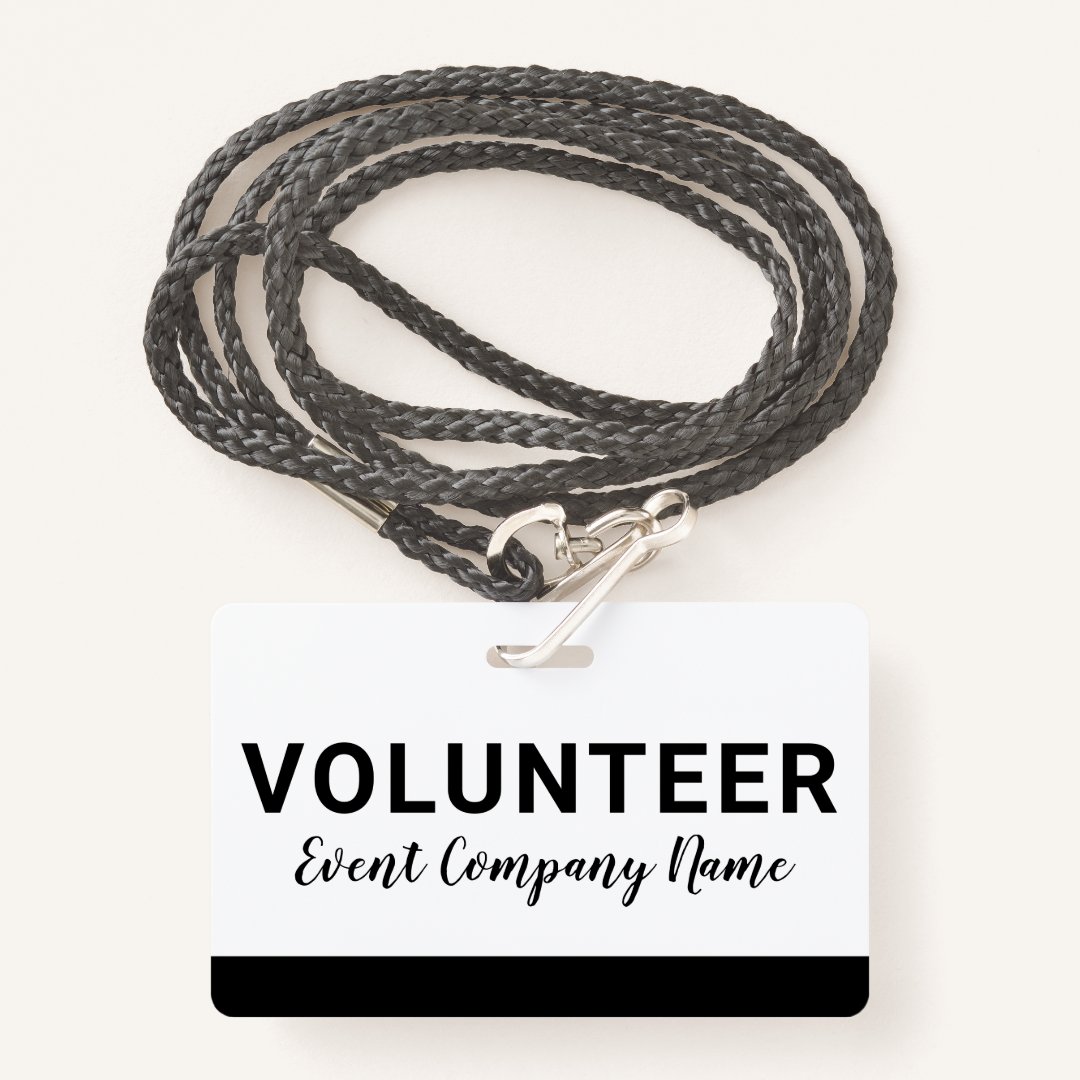 Volunteer Staff Badge Zazzle
