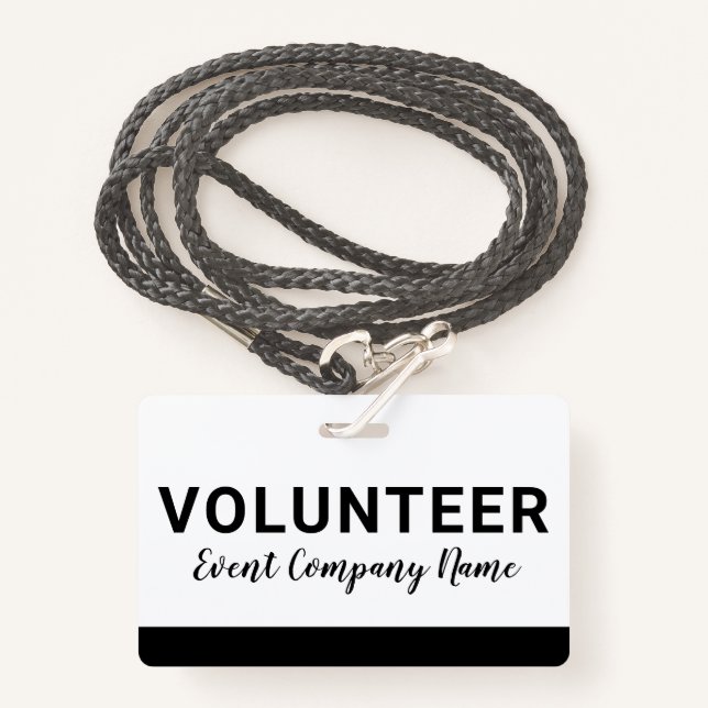 Volunteer Staff Badge (Front with Lanyard)