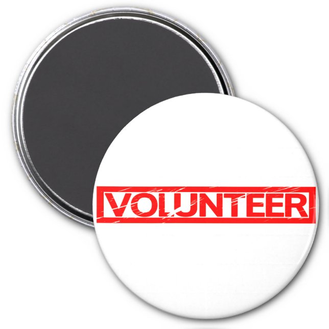 Volunteer Stamp Magnet (Front)