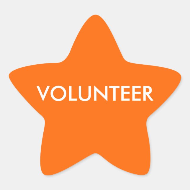 VOLUNTEER STAR STICKER (Front)