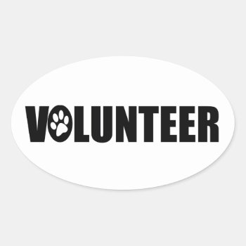 Volunteer Sticker by foreverpets at Zazzle