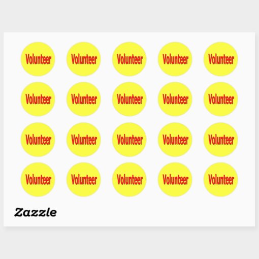 volunteer stickers | Zazzle