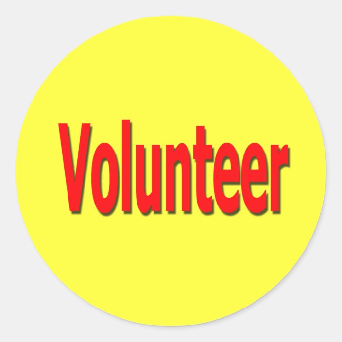 Volunteer Stickers Zazzle 7332