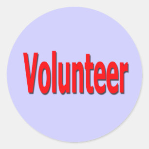 volunteer stickers - purple