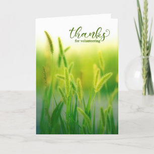 Volunteer Summer Grasses Letterpress Thank You Card