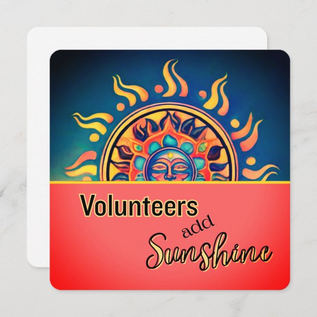Volunteer Sunshine Flat Card (Front/Back)