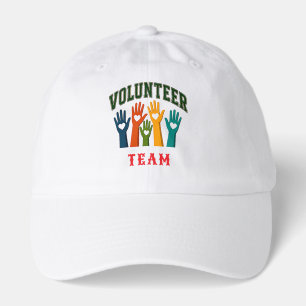 ❤️ Volunteer Team Staff Typography 👕 Hat