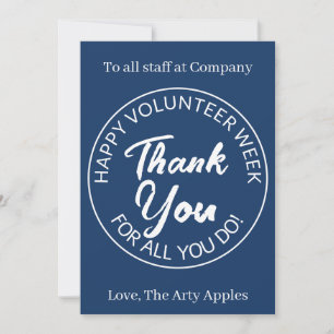 Volunteer thank you