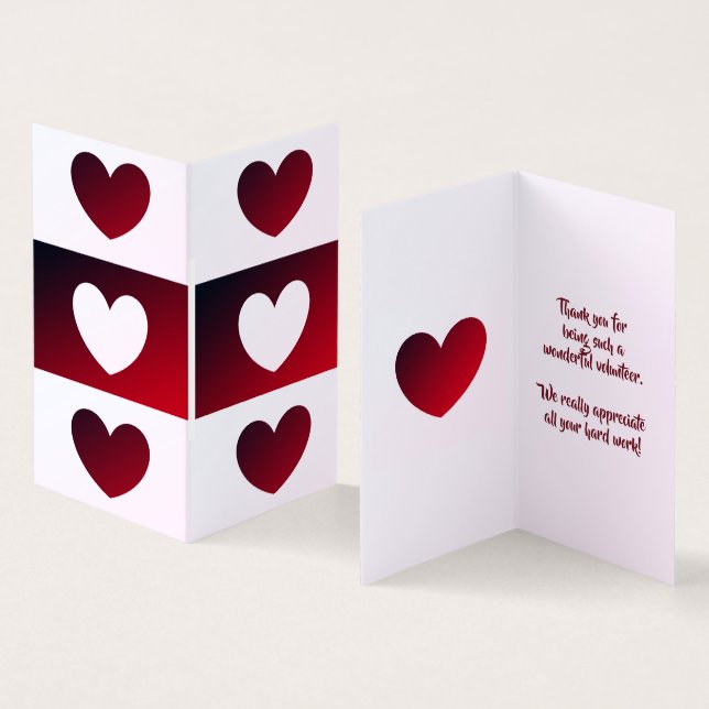 Volunteer thank you cards by dalDesignNZ (Inside and Outside)