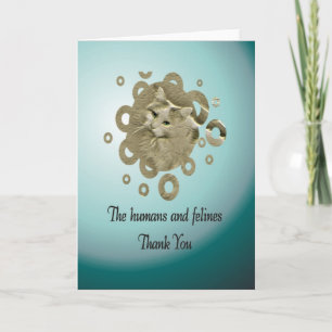 Volunteer Thank You, Cat Rescue Letterpress Thank You Card