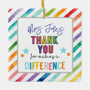 volunteer thank you for making a different ceramic ornament
