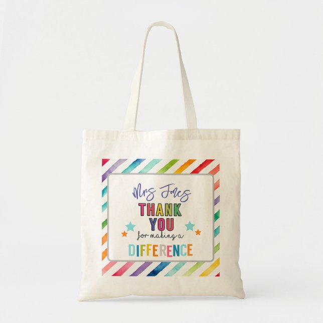 volunteer thank you for making a different tote bag (Front)