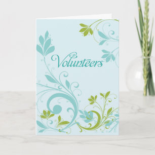 Volunteer Thank You Teal & Green Swirls