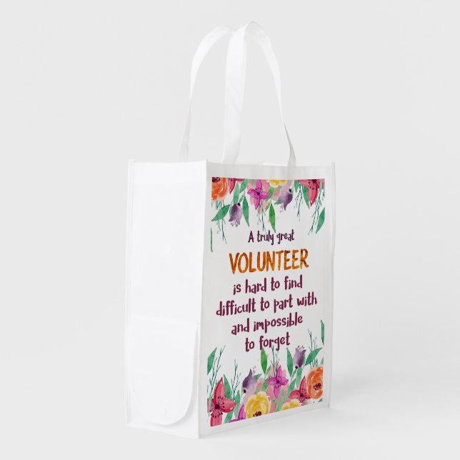Volunteer Thank you Volunteer appreciation gift Grocery Bag (Front Side)