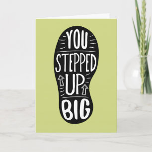 Volunteer Thanks - You Stepped Up Big! Letterpress Thank You Card
