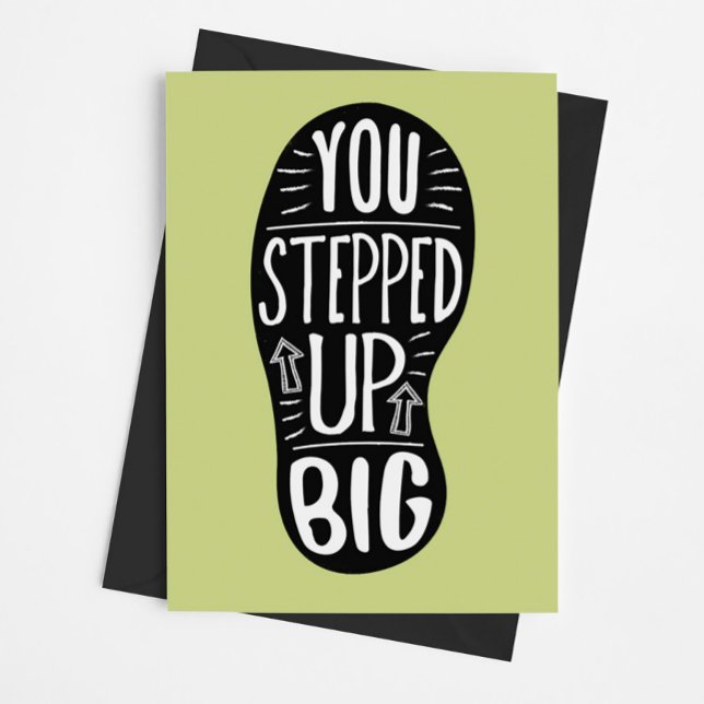 Volunteer Thanks - You Stepped Up Big! Thank You C Card (Creator Uploaded)