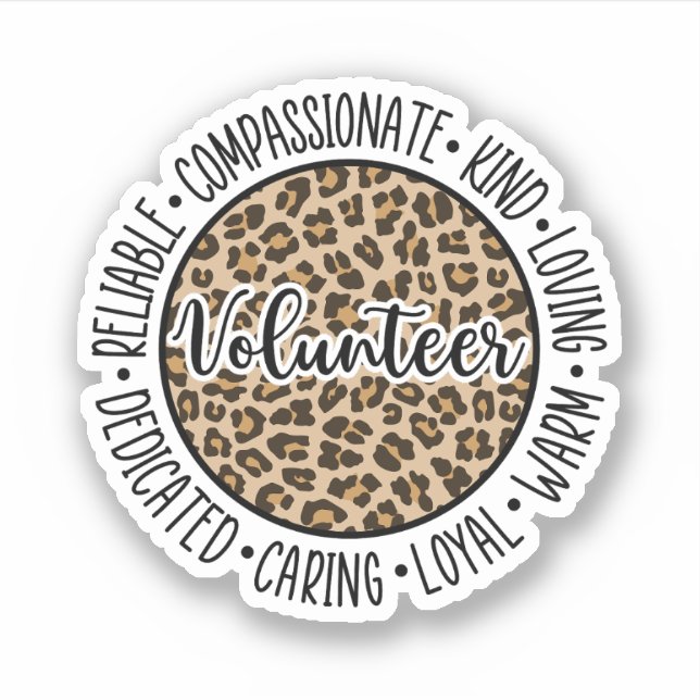 Volunteer, Voluntary Work, Gift For Volunteer Sticker (Front)