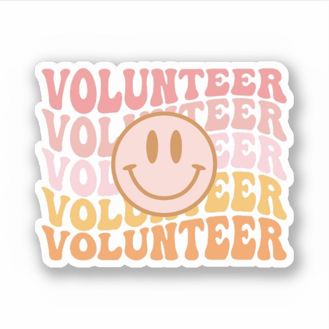 Volunteer, Voluntary Work, Gift For Volunteer Sticker (Front)