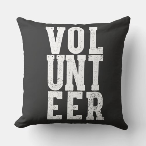 Volunteer Volunteering Staff Event Vintage Graphic Throw Pillow