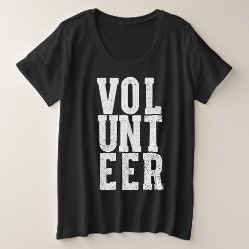 Volunteer Volunteering Staff Uniform Event Group Plus Size T_Shirt