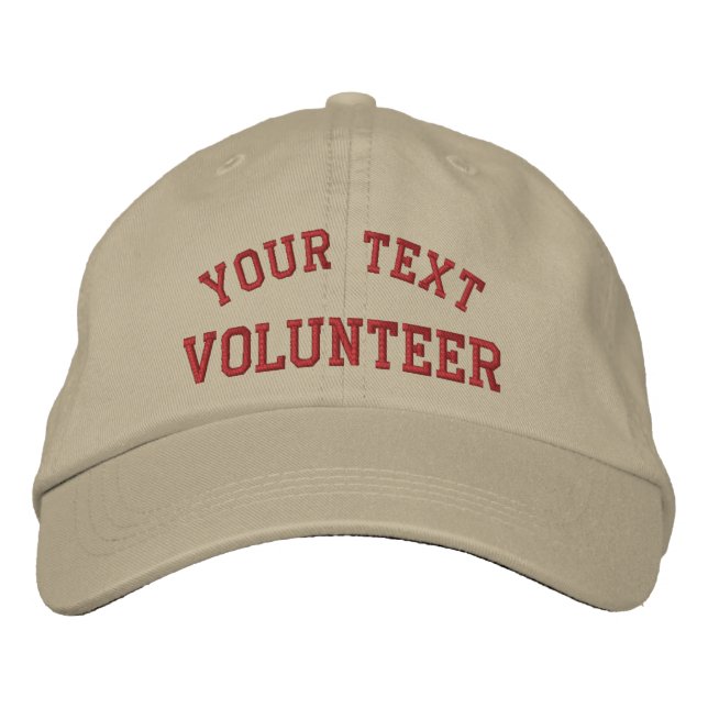 Volunteer Your Cause Embroidered Baseball Cap (Front)