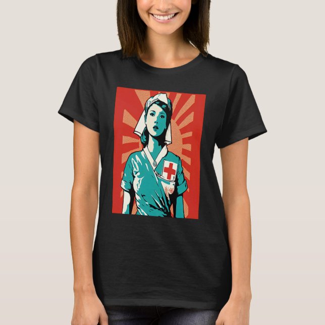 Volunteerism Awareness Retro Volunteer Nurse  1 T-Shirt (Front)