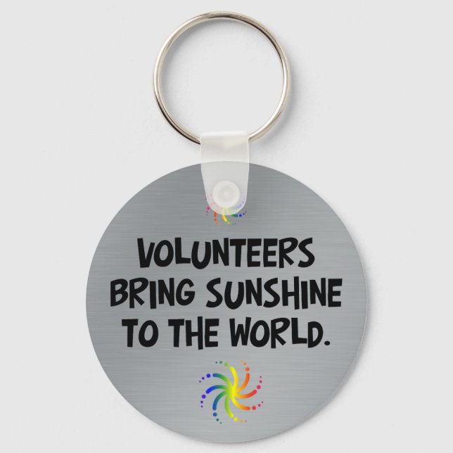 Volunteers bring sunshine to the world keychain (Front)