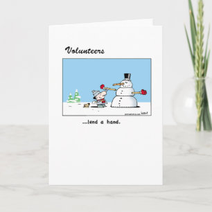 Volunteers Lend a Hand Letterpress Thank You Card