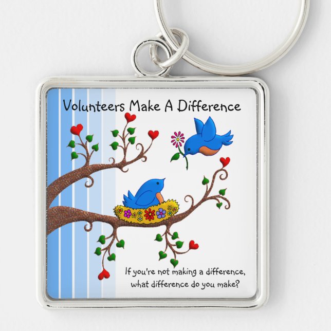 Volunteers Make A Difference Keychain (Front)