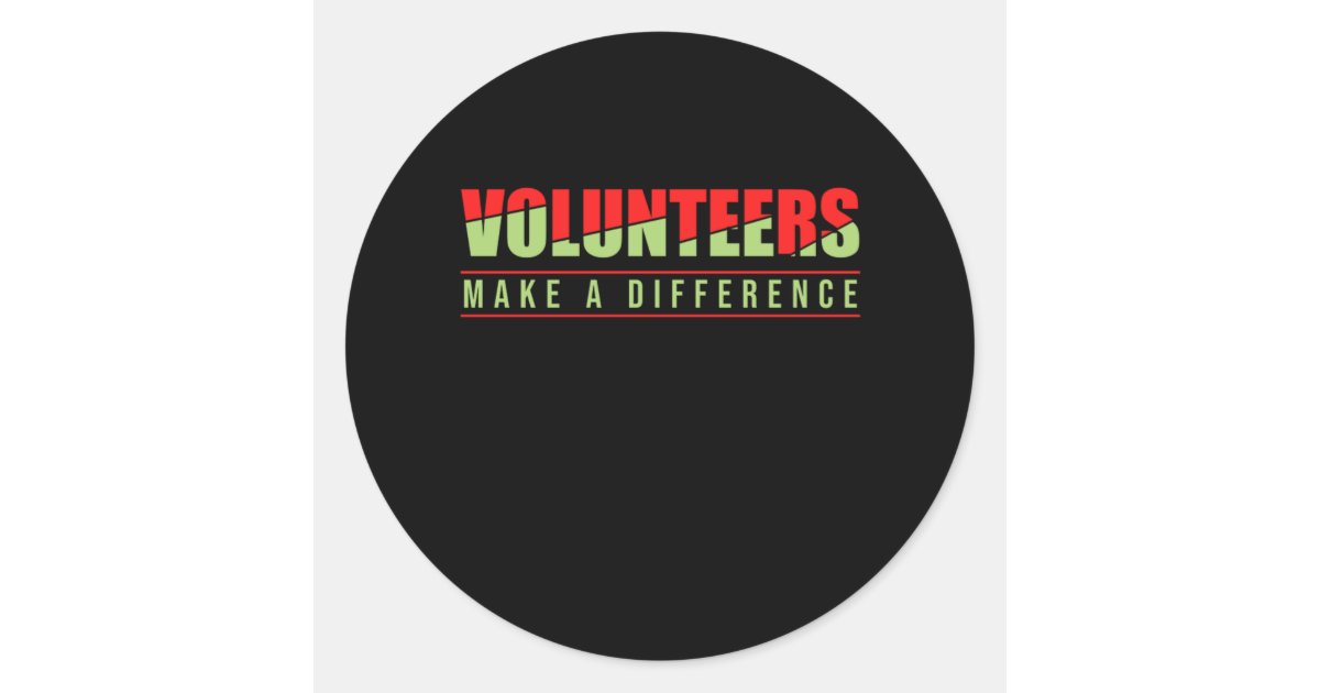 Volunteers Make A Difference Volunteering Rescue G Classic Round ...