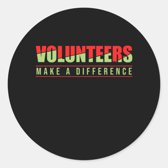 Volunteers Make A Difference Volunteering Rescue G Classic Round ...