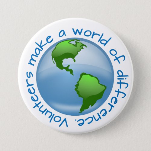 Volunteers Make a World of Difference Button