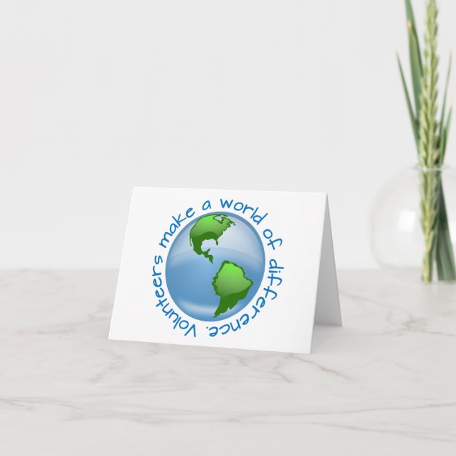 Volunteers Make a World of Difference Card (Front)