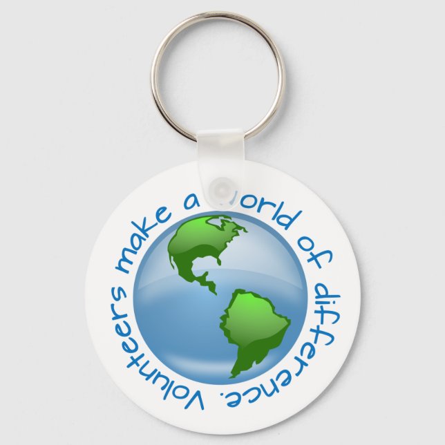 Volunteers Make a World of Difference Keychain (Front)