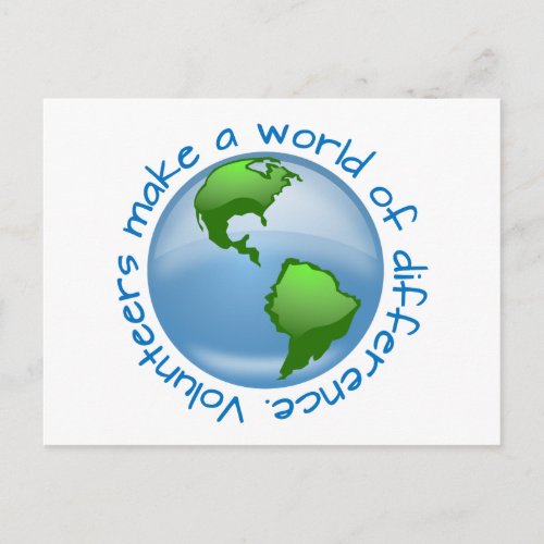 Volunteers Make a World of Difference Postcard