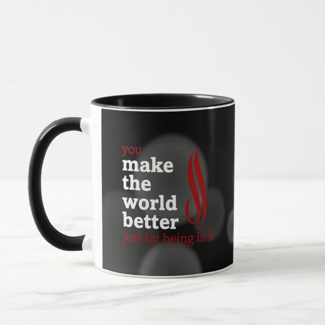 Volunteers make the world better by being in it mug (Left)
