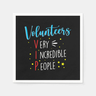 Volunteers VIP Volunteer Volunteering Charity Resc Napkins