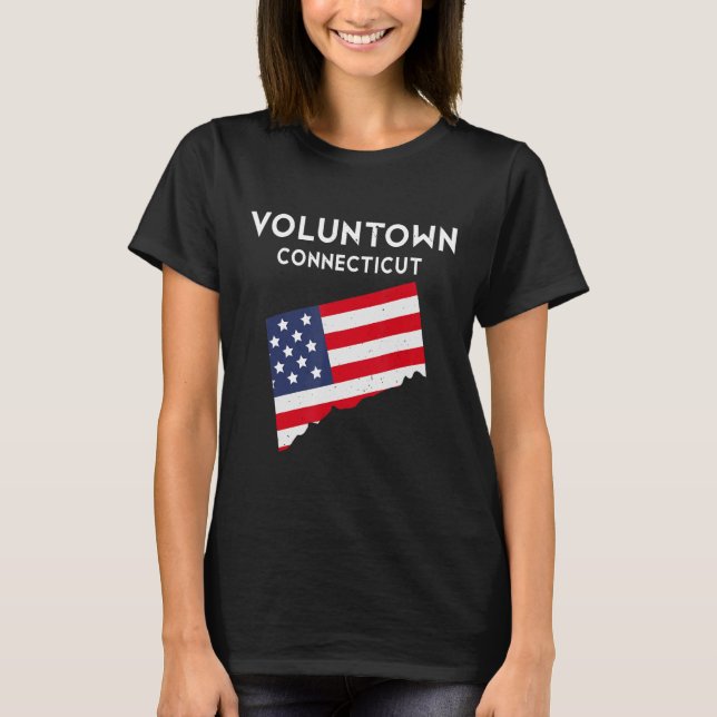 Voluntown Connecticut USA State America Travel Con T-Shirt (Front)