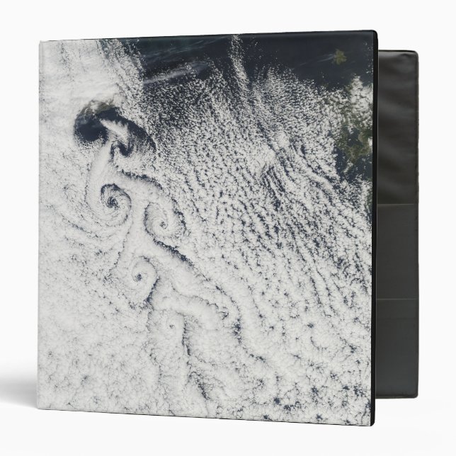 Von Karmann cloud vortices 3 Ring Binder (Front/Inside)