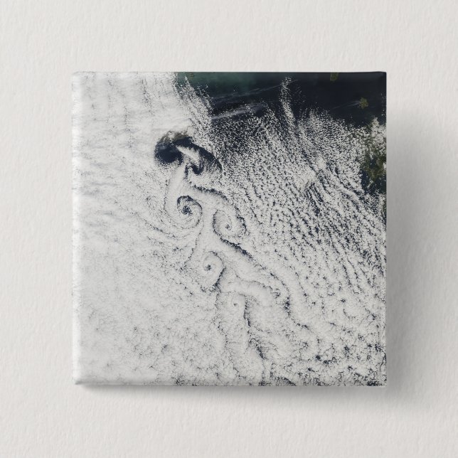 Von Karmann cloud vortices Pinback Button (Front)