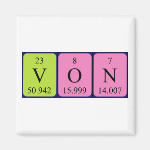 Von periodic table name magnet