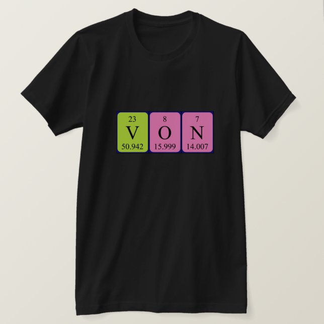 Von periodic table name shirt (Design Front)