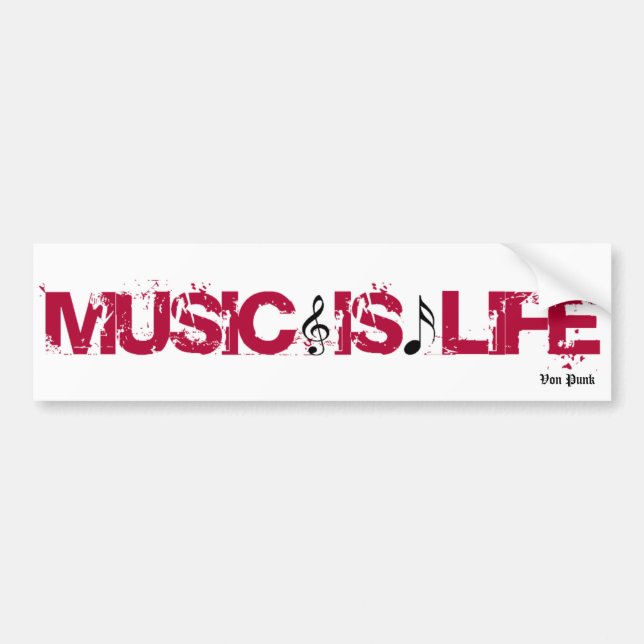 Von Punk bumber sticker. Bumper Sticker (Front)