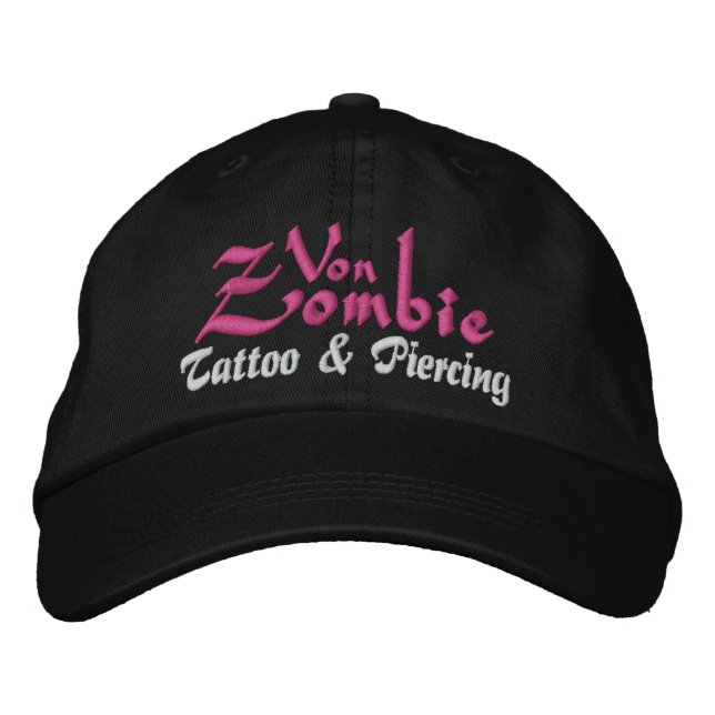 Von Zombie Tattoo 003 Embroidered Baseball Hat (Front)
